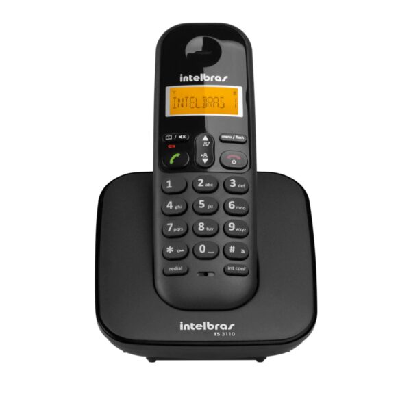 Telefone sem Fio Intelbras TS 3110 Identificador de Chamada e Tecnologia DECT 6.0 - Preto