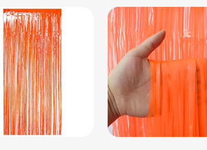 Cortina Neon Laranja