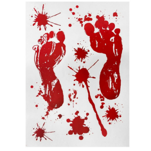 Adesivo de Chão Halloween Pés Sangue