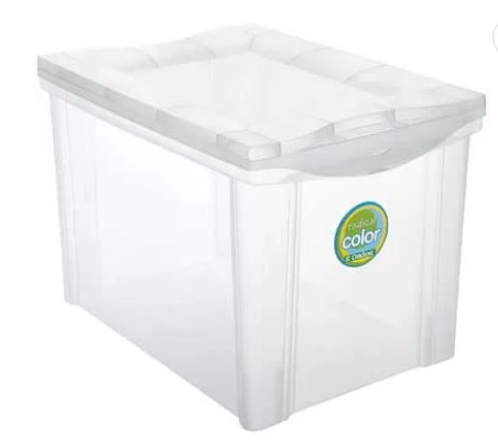 Caixa organizadora média alta cristal 30L 21201 Ordene PT 1 UN - Imagem 2