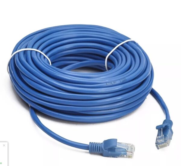 Cabo De Rede azul RJ45 com 5m e alta velocidade Ethernet Pc Tv Internet - Imagem 2