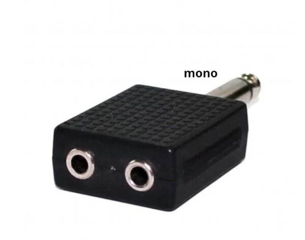 Plug Adaptador duplo P10 P2 mono - conector 1 p10 macho para 2 P2 femea - Imagem 4